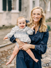 Load image into Gallery viewer, Navy Tiered Midi Dress