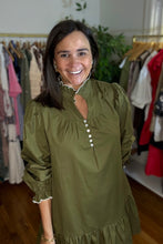Load image into Gallery viewer, Olive Scalloped Mini Dress