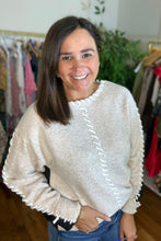 Load image into Gallery viewer, Whip Stitched Two Tone Sweater