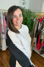 Load image into Gallery viewer, Whip Stitched Two Tone Sweater