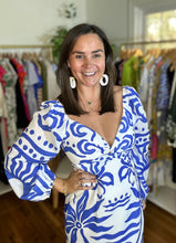 Load image into Gallery viewer, Twist Bodice Printed Maxi Dress