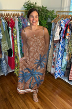 Load image into Gallery viewer, Palm Print Beaded Strap Maxi Dress