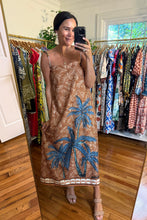 Load image into Gallery viewer, Palm Print Beaded Strap Maxi Dress
