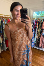 Load image into Gallery viewer, Palm Print Beaded Strap Maxi Dress