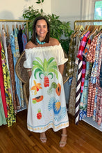 Load image into Gallery viewer, Tropical Watercolor Painted Maxi Dress