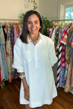 Load image into Gallery viewer, White Linen Shirt Dress