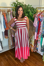Load image into Gallery viewer, Striped Square Neck Maxi Dress