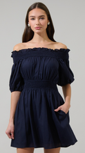 Load image into Gallery viewer, Navy Sairy Mini Dress
