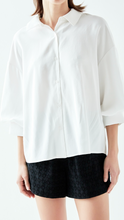Load image into Gallery viewer, Drop Shoulder Collared Blouse