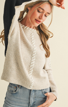 Load image into Gallery viewer, Whip Stitched Two Tone Sweater