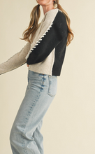 Load image into Gallery viewer, Whip Stitched Two Tone Sweater