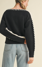 Load image into Gallery viewer, Whip Stitched Two Tone Sweater