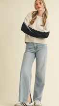 Load image into Gallery viewer, Whip Stitched Two Tone Sweater