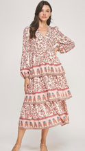 Load image into Gallery viewer, Tiered V-neck Maxi Dress