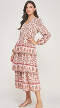 Load image into Gallery viewer, Tiered V-neck Maxi Dress