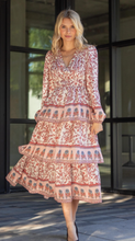 Load image into Gallery viewer, Tiered V-neck Maxi Dress