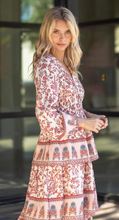 Load image into Gallery viewer, Tiered V-neck Maxi Dress