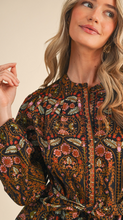 Load image into Gallery viewer, Button Down Floral Mini Dress