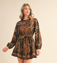 Load image into Gallery viewer, Button Down Floral Mini Dress