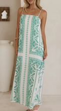 Load image into Gallery viewer, Seafoam Printed Maxi Dress