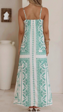 Load image into Gallery viewer, Seafoam Printed Maxi Dress