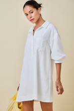 Load image into Gallery viewer, White Linen Shirt Dress