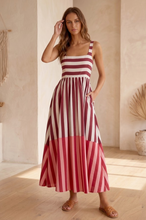 Load image into Gallery viewer, Striped Square Neck Maxi Dress