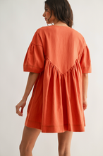 Load image into Gallery viewer, Embroidered Linen Tunic Dress