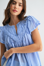Load image into Gallery viewer, Flutter Sleeve Gathered Neck Blouse