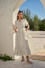 Load image into Gallery viewer, Kamara Striped Button Maxi Dress