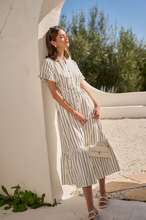 Load image into Gallery viewer, Kamara Striped Button Maxi Dress