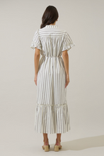 Load image into Gallery viewer, Kamara Striped Button Maxi Dress