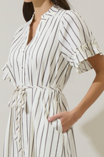 Load image into Gallery viewer, Kamara Striped Button Maxi Dress