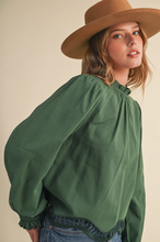 Load image into Gallery viewer, Scalloped and Die Cut Hem Blouse