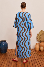 Load image into Gallery viewer, Blue and Brown Caftan