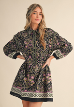 Load image into Gallery viewer, Olive Triangle Stitch Shift Dress