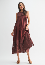 Load image into Gallery viewer, Embroidered Yoke Maxi Dress