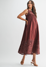 Load image into Gallery viewer, Embroidered Yoke Maxi Dress