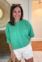 Load image into Gallery viewer, Button Down Short Sleeve Sweater
