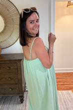 Load image into Gallery viewer, Mint Green Linen Maxi Dress
