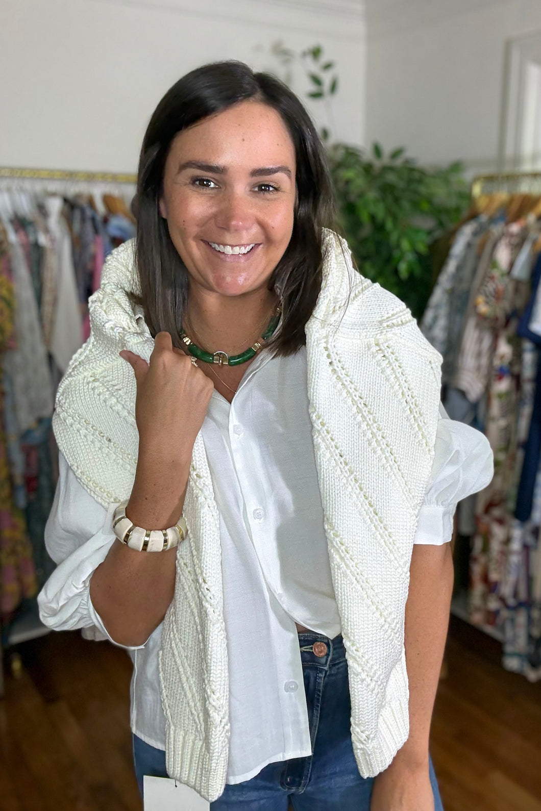 Standing Collar Zip Up Sweater