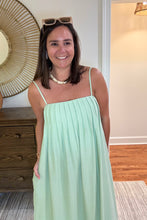 Load image into Gallery viewer, Mint Green Linen Maxi Dress
