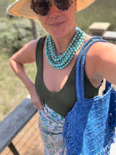 Load image into Gallery viewer, Turquoise Beaded Bib Necklace
