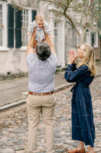 Load image into Gallery viewer, Navy Tiered Midi Dress
