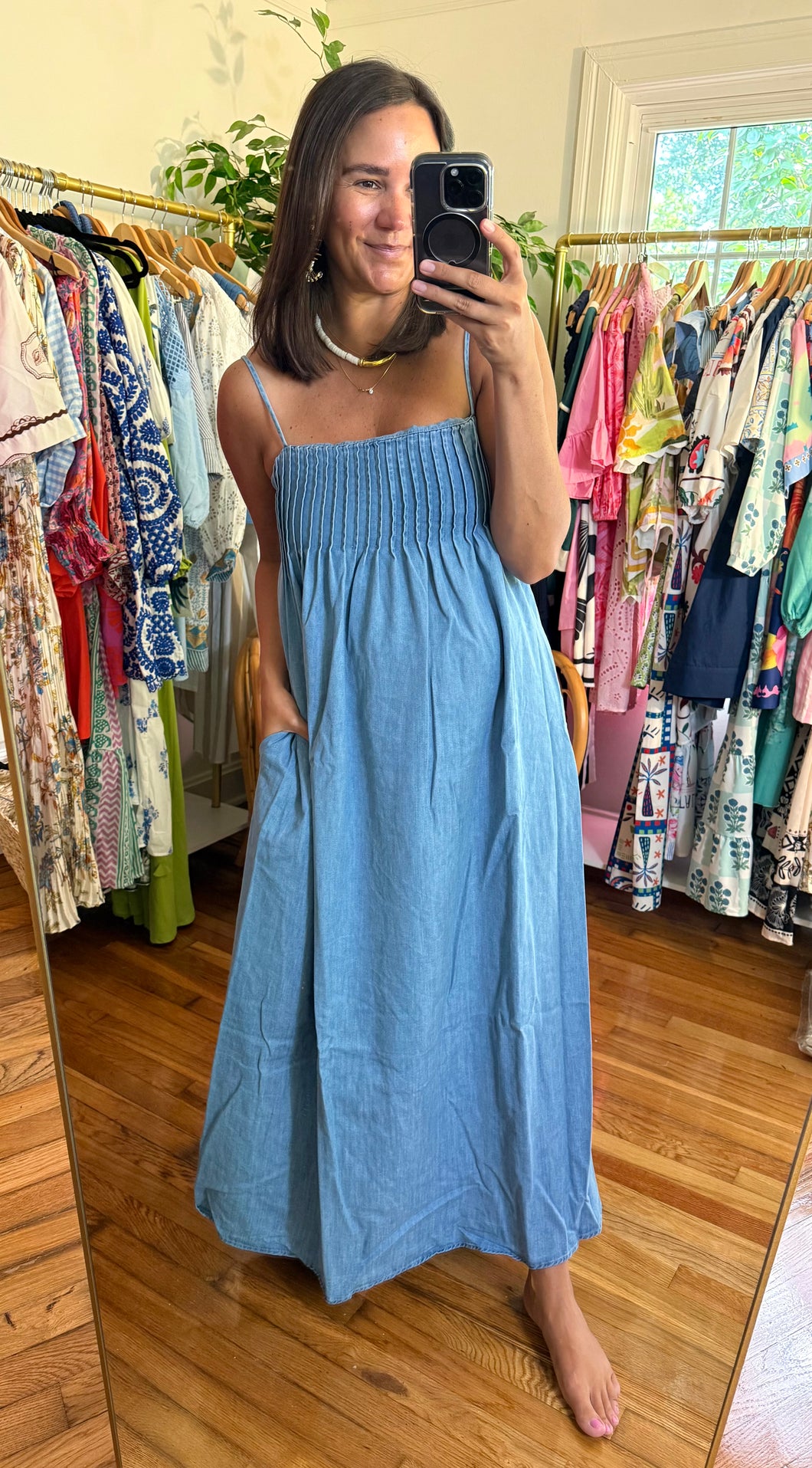 Chambray Maxi Dress