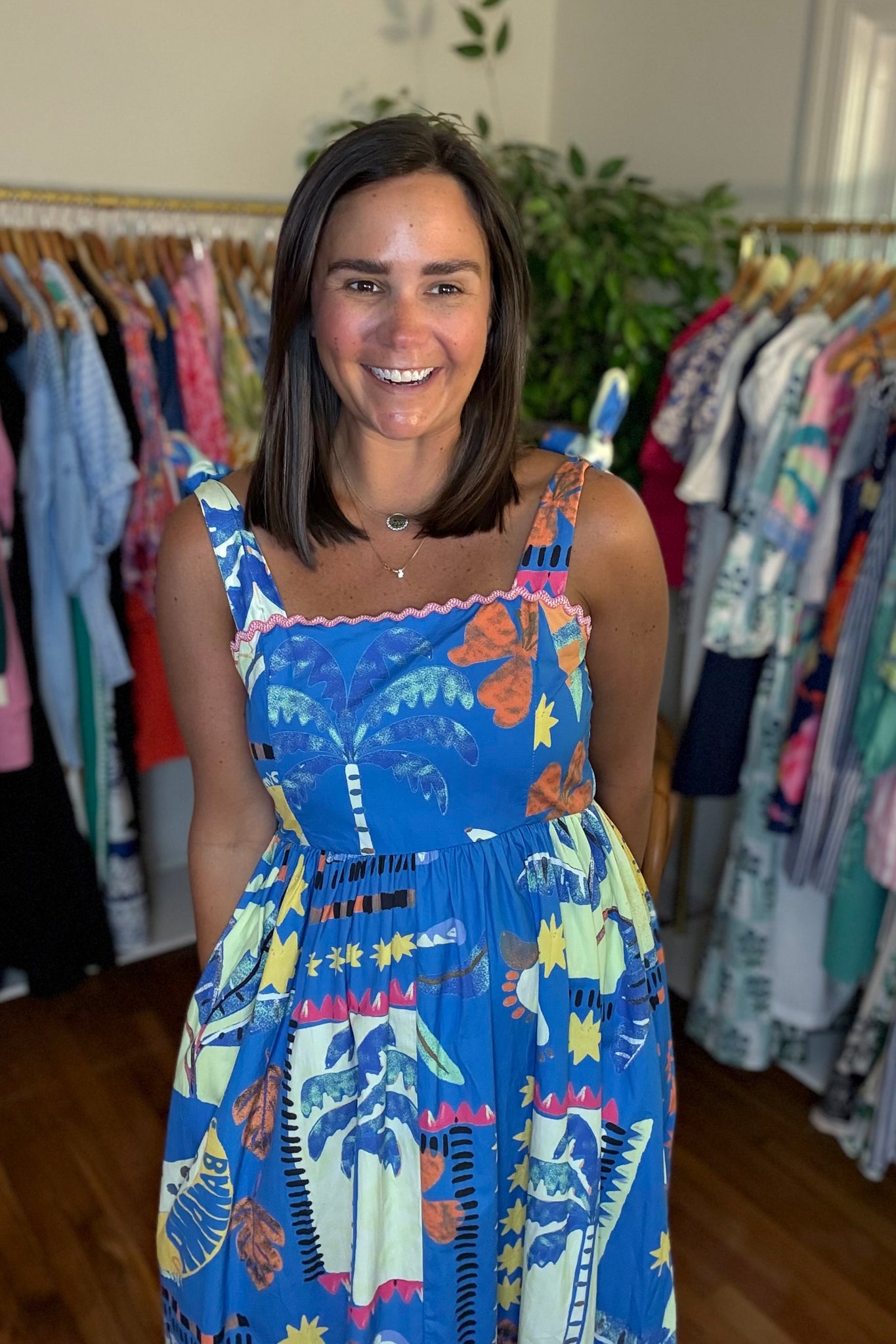 retro tropical dress Retro Tropical Vives Mini Shift Dress