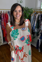 Load image into Gallery viewer, Colorful Tropical Tiger Printed Midi Dress
