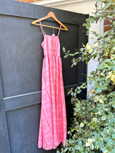 Load image into Gallery viewer, &lt;p&gt;Spaghetti strap maxi dress with monotoned prink print. Smocked backside with keyhole opening and empire waist. Cotton linen poly blend. Bra friendly.&lt;/p&gt; &lt;p&gt;Runs small, wearing size medium for bust. Suggest sizing up 1 size.&lt;/p&gt;
