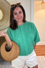 Load image into Gallery viewer, Button Down Short Sleeve Sweater
