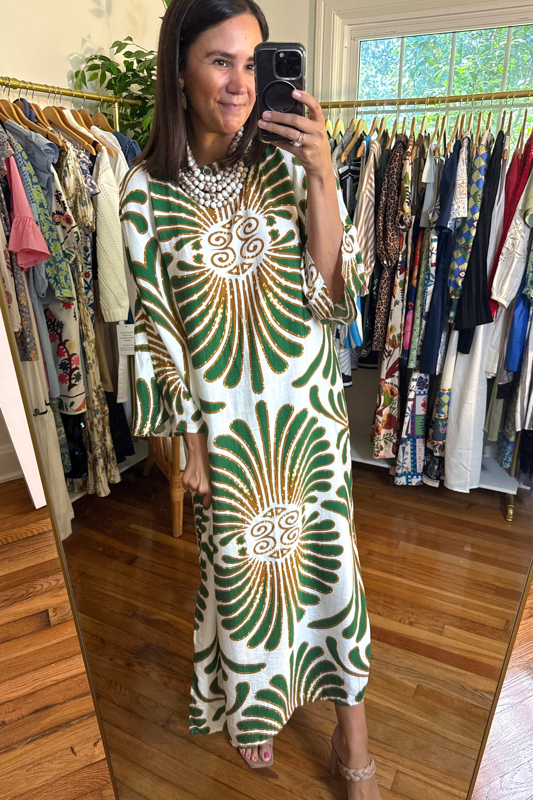 Emerald and Gold Mumu
